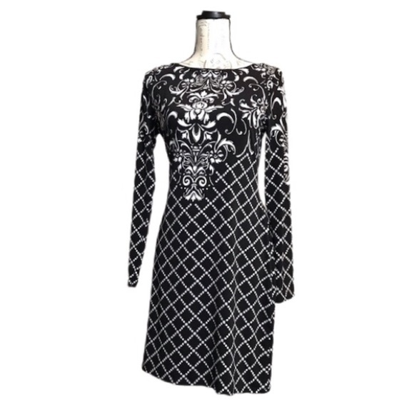 WHBM Black and White Dress